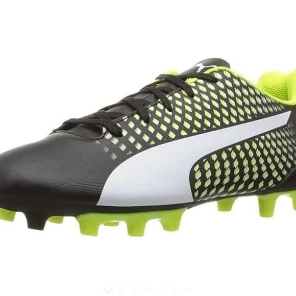 Puma Kids Adreno III FG Jr Soccer Cleats Black Green Kids 2 - Picture 7 of 7
